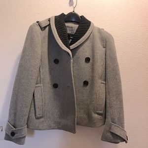 JCrew heather grey peacoat